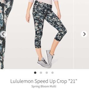 NWOT!! Lululemon Speed Up Crop 21”